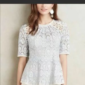 HD in Paris Signa Anthropologie Lace Peplum top